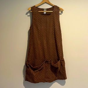 Funky brown polka dot dress by Lilith.